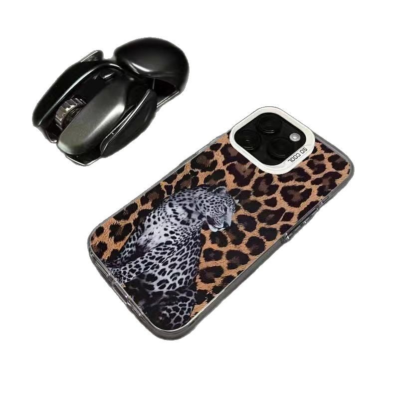 Nuevo estampado de leopardo para iphone16 funda para teléfono móvil Apple 15promax/14 personalidad 13pro12 Europa y América 11xr