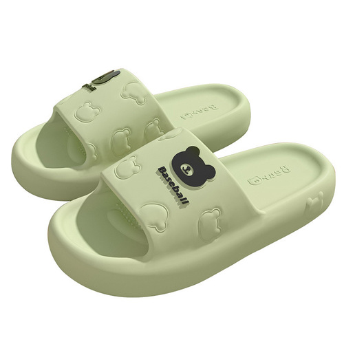 Women's Cartoon Slippers for Summer, Indoor & Home Use, Wear-Resistant, Quiet in the Bathroom, Thick Sole, Non-Slip EVA, 