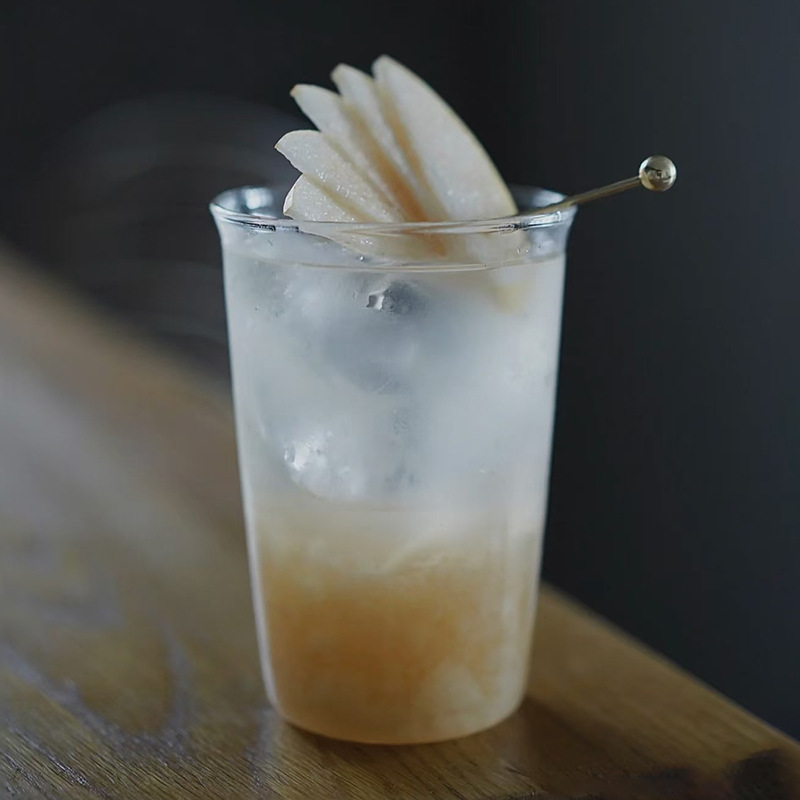 DIY coffee shop transparent glass coffee cups cold brew latte cups sparkling water cups juice cups cocktail cups