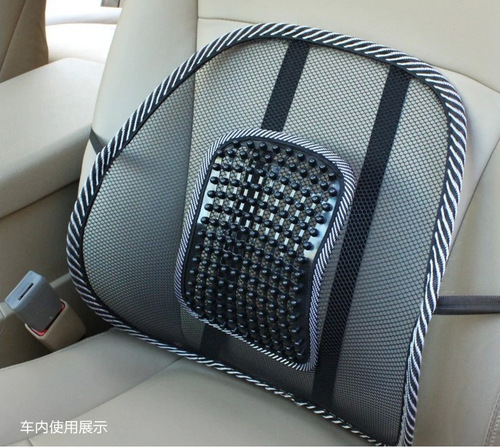 Car seat lumbar massage leather nail lumbar cushion cool breathable lumbar support cushion sedentary summer car backrest