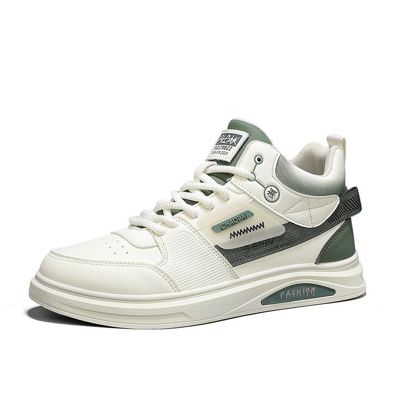 Heren herfst winter trends, veelzijdige casual board schoenen, student sport leren oppervlak, waterdicht en antislip dik_voghion.com