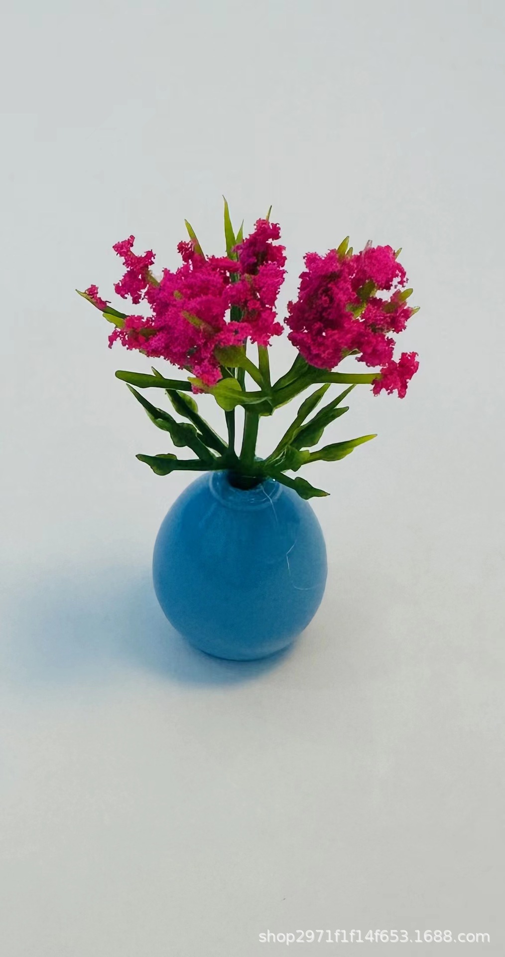 장미 붉은 화분 (꽃병 랜덤) 높이 5CM