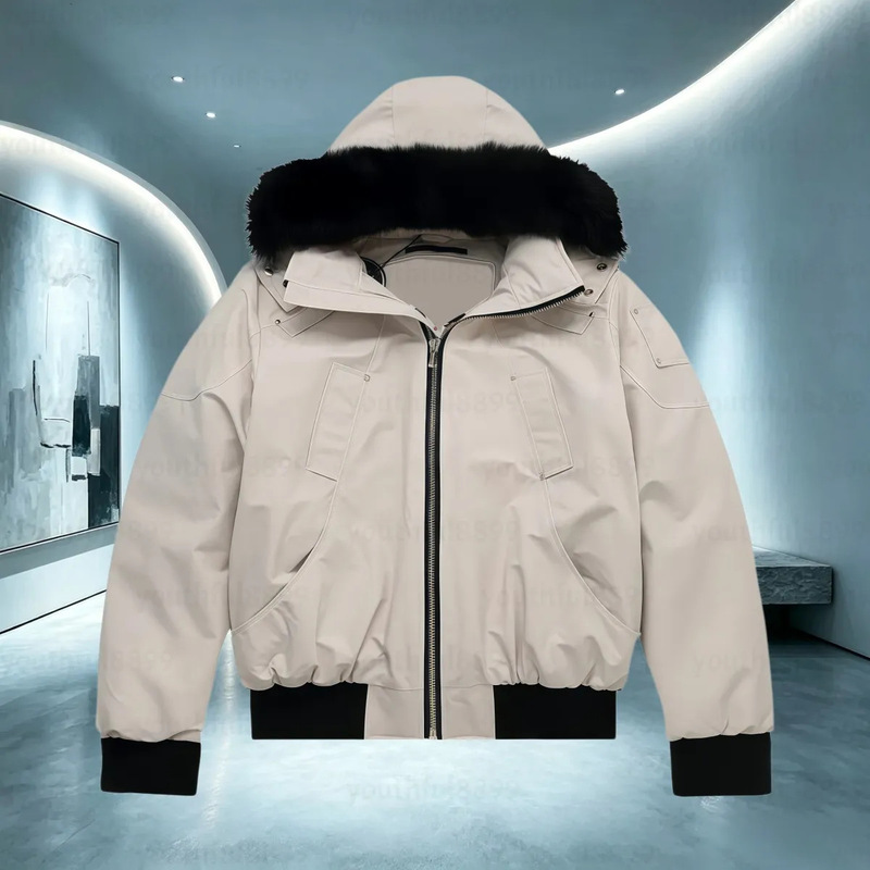 In stock: 2026 couple's jacket, popular winter style, scissor-cut design, pilot-style hooded down jacket with fox fur collar for men In stock: 2026 couple's jacket, popular winter style, scissor-cut design, pilot-style hooded down jacket with fox fur collar for men