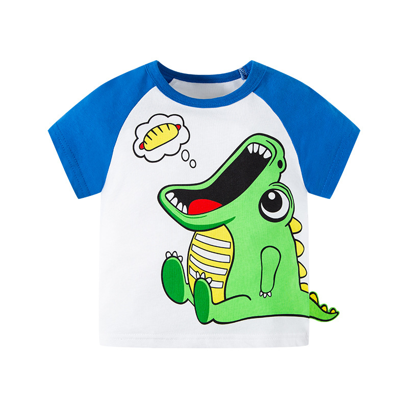 Ropa para niños coreanos al por mayor verano nuevo niño dibujos animados camiseta de manga corta ropa para niños top de bebé fuente transfronteriza