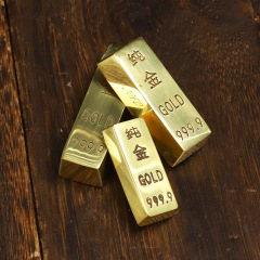 Solid copper gold bars, simulated gold bricks, gold brick gifts, handicrafts, copper ware factory wholesale