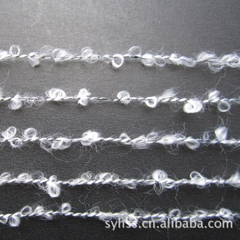 工厂直供花式纱线48#全棉圈圈纱      重质量    重交期