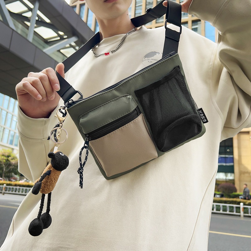 Bolso de hombro transfronterizo de gran capacidad, bolso de correo universal, bolso coreano, bolso de estilo casual, bolso de mano para hombres y mujeres.