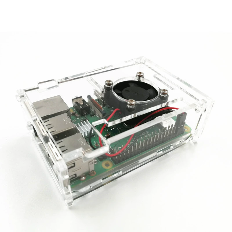 Корпус для Raspberry Pi 3B, корпус для 3-го поколения B+; корпус для платы Raspberry Pi, совместимый с вентилятором
