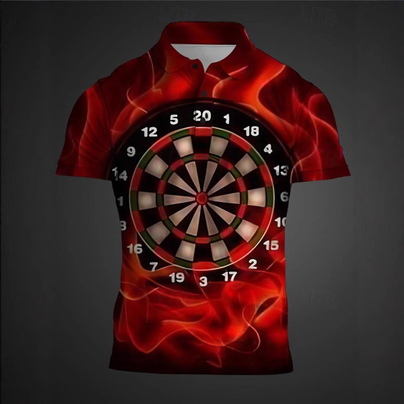 American Cross-border Fashion Casual All-match Men's Cool Dart Button Short-sleeved POLO Shirt