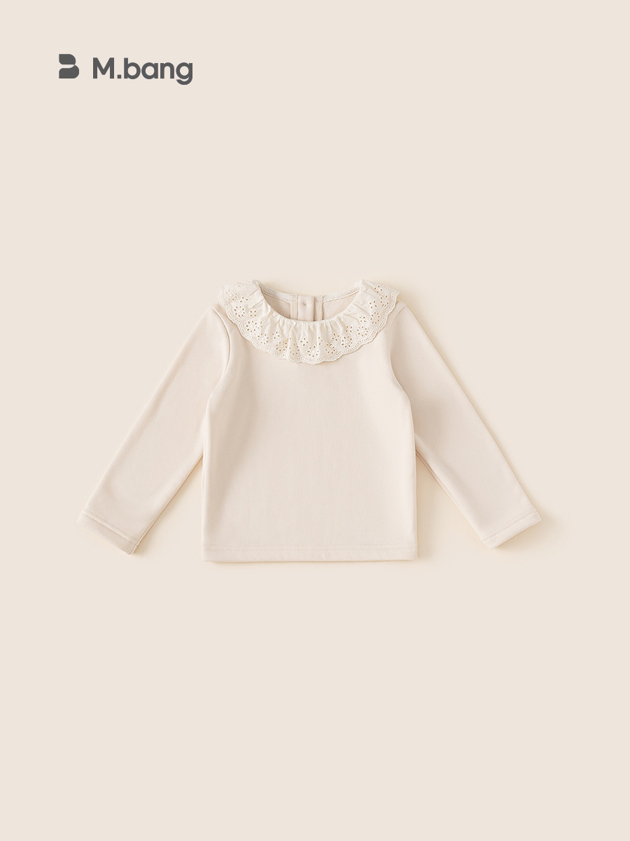 Ropa infantil Youbao, tops para niñas de primavera y otoño, nuevo estilo, tops de manga larga con cuello de muñeca de color sólido para niñas.