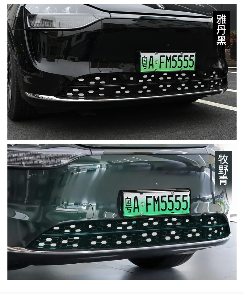 Applicable to AITO M9 Anti-insect Net Removable Front Face Middle Net Appearance Blackening Modified Auto Special Accessories