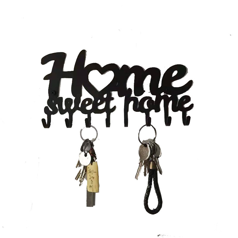 Venta caliente transfronteriza gancho clave de metal estante de la toalla fila gancho sin golpe gancho de la llave del hogar ventas directas