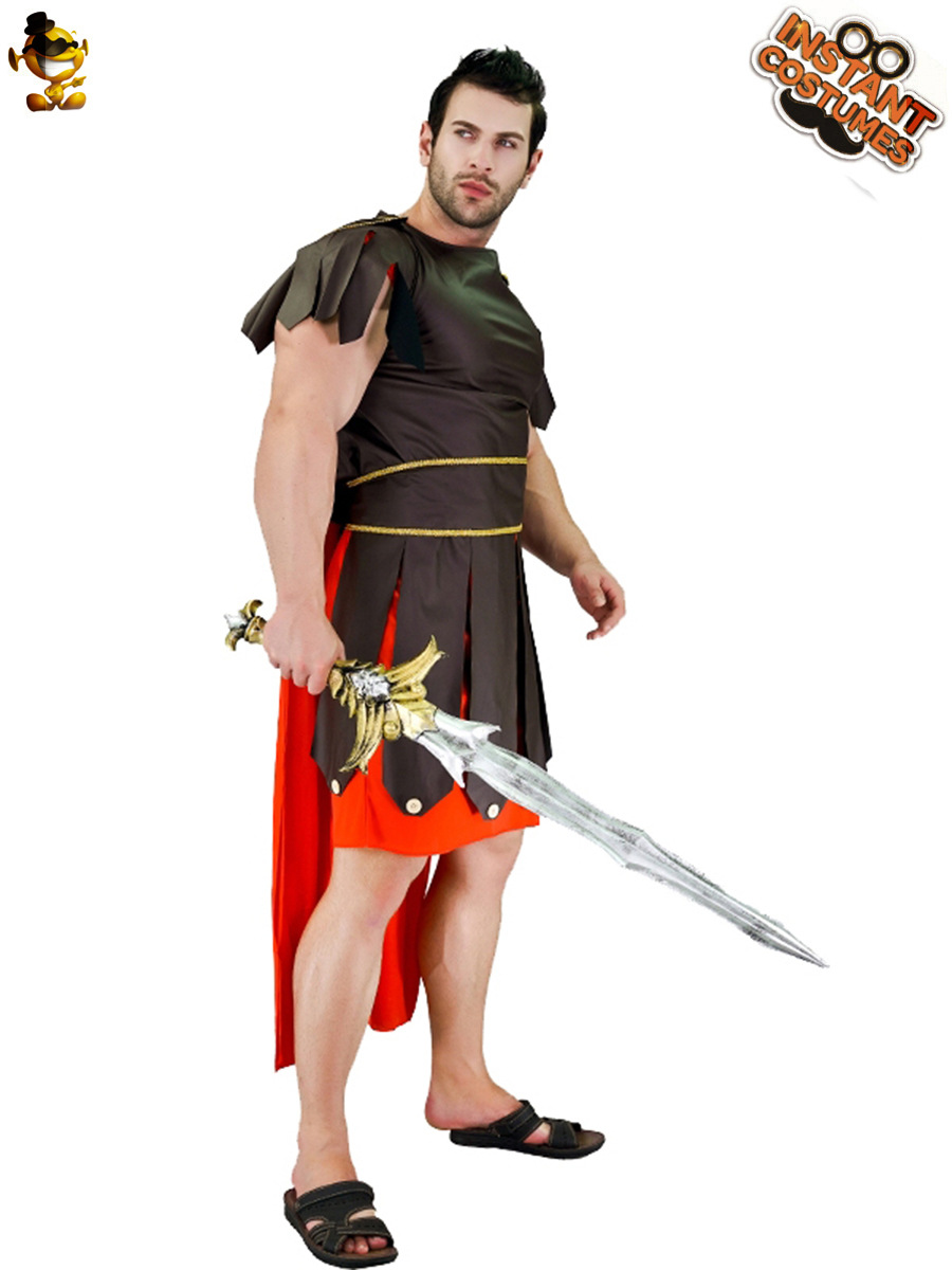 Halloween adulto masculino medieval antiguo romano Guerrero traje etapa gladiador de los hombres image 4