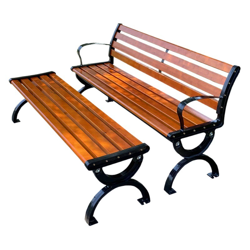 Парковый стул Открытый длинный стул Непрерывный стул Стул для отдыха во дворе Пластиковая деревянная спинка Стул ожидания Наружная скамья