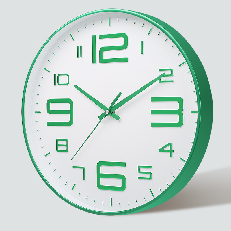 Reloj de pared de cuarzo 8 pulgadas 20CM estéreo silencioso digital creativo moda casa salón al por mayor