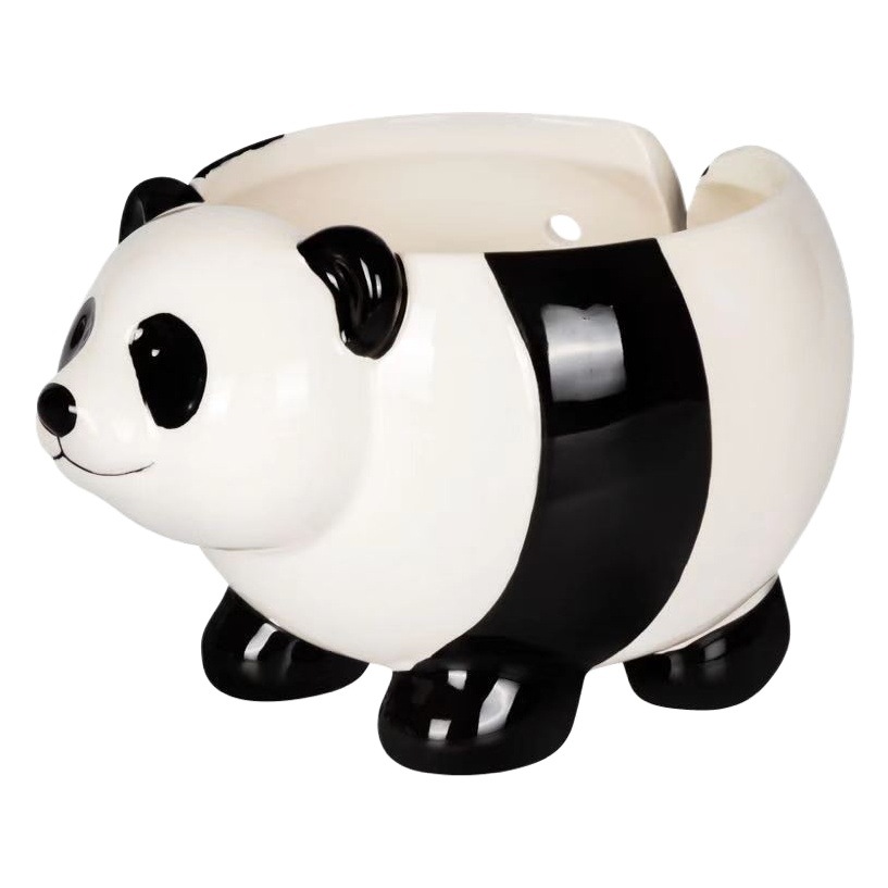 Americano transfronterizo lindo Panda forma sala de estar mesa de almacenamiento de lana de cerámica tazón de almacenamiento pasillo clave de almacenamiento