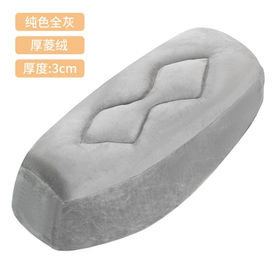 Wear-Resistant, Durable, Sun-Proof, Heightening and – Motorcycle cushion - thick-velvet-seat-cover-solid-color-all-gray-l