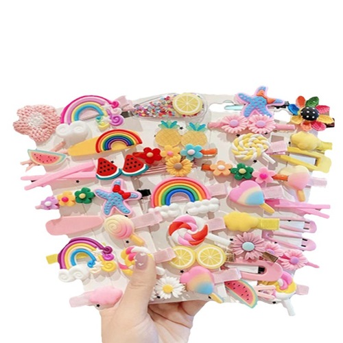 Cute cartoon hair clip, sweet girl heart, edge clip, Japanese children's hair accessory style, plush animal candy mini hair decoration