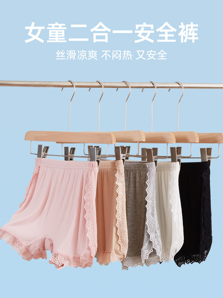Summer thin cotton safety shorts for girls, anti-exposure, high elasticity, perfect for little girls.