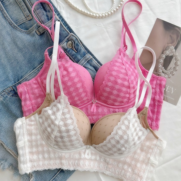 2233 otoño e invierno puro deseo de que los pechos pequeños se junten, se junten, se junten, se junten, se junten, sostén de algodón sin anillo de acero para mujer