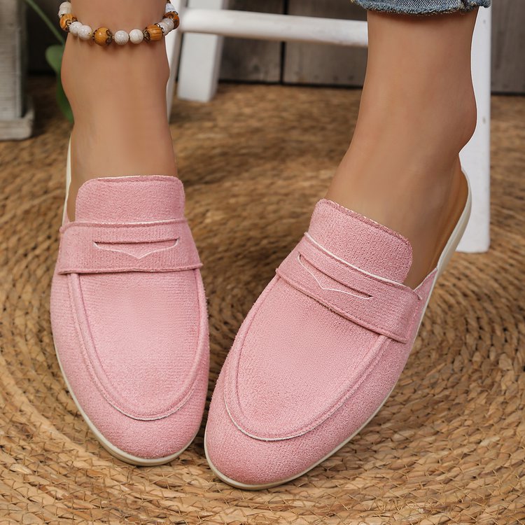 Women's Plus Size Flat Sandals, 2026 Summer New Style, Closed Toe, Retro, European And American Style Fashionable Sandals For Women._vogvips.com