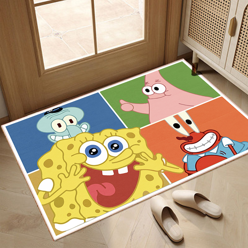 새로운 만화 홈 입구 매트 귀여운 스타일 입구 문 매트 홈 이지 케어 주방 매트 커피 테이블 소파 카펫