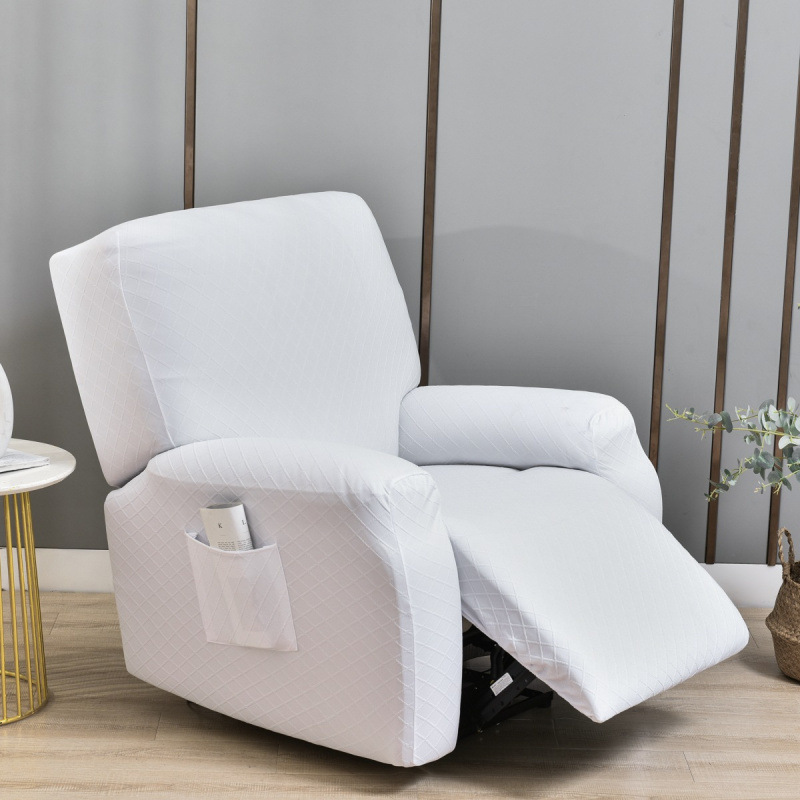 Cross-Border Single Knitted Checkered Elastic Recliner Cover Rocking Chair Cover Sofa Cover Full Cover Protective Cover Thickened Fabric