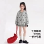 女童连帽儿童女孩拉链衫