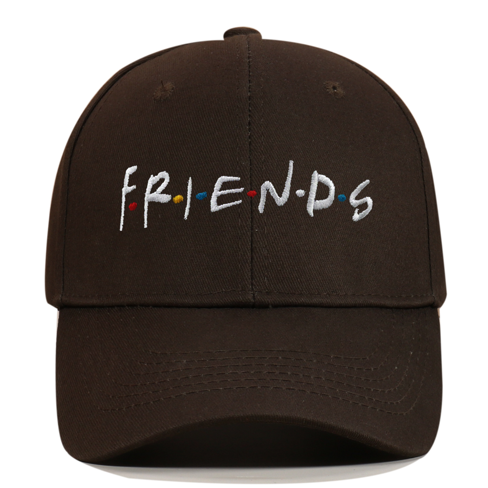 Udenlandsk brev VENNER Broderet baseballhat i bomuld Tilpasning_voghion.com