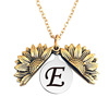 Retro necklace, pendant engraved solar-powered with letters, Birthday gift