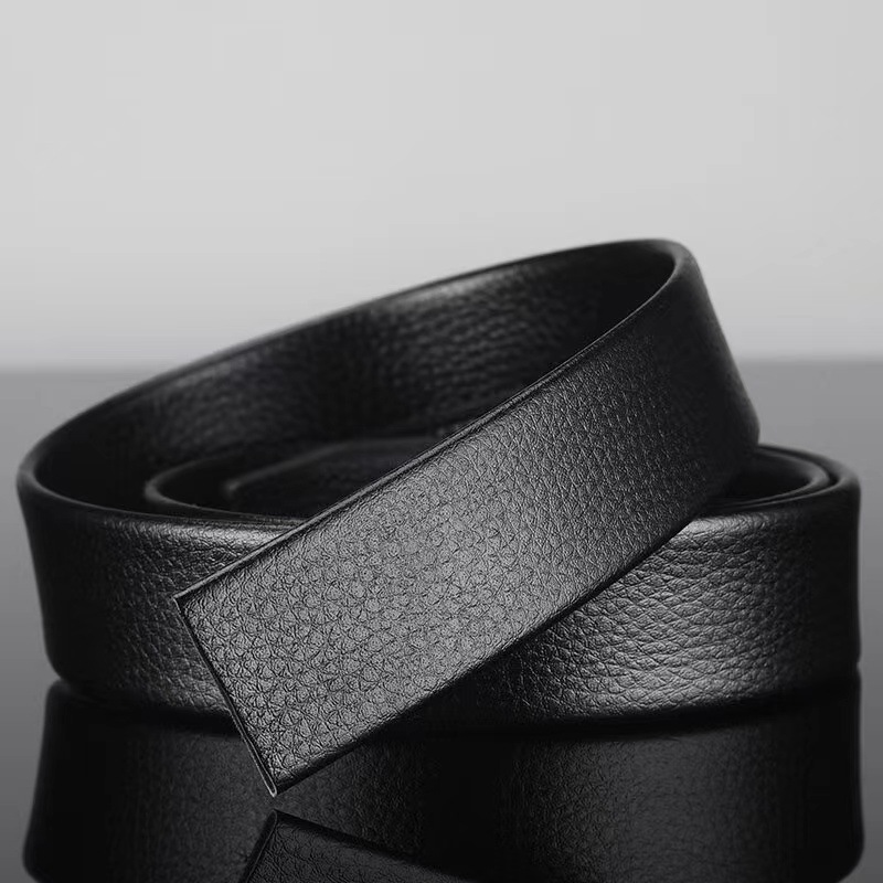 Cinturón sin plomo, cinturón para hombre, cinturón militar resistente al desgaste y a los arañazos con estampado de lichi, cinturón de moda con cuerpo._voghion.com