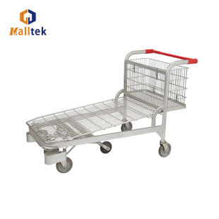 Supermarket Metal Five-Wheel Picking Logistics Trolley Warehouse Metal Handling Cart Direct Sales