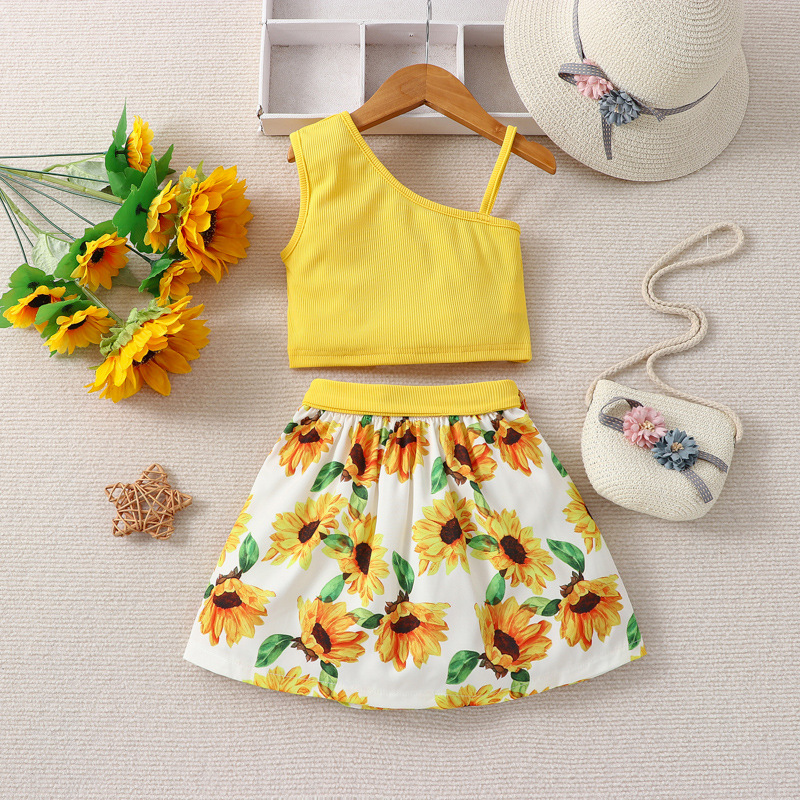 Fashion Flower Polyester Girls Clothing Sets display picture 2