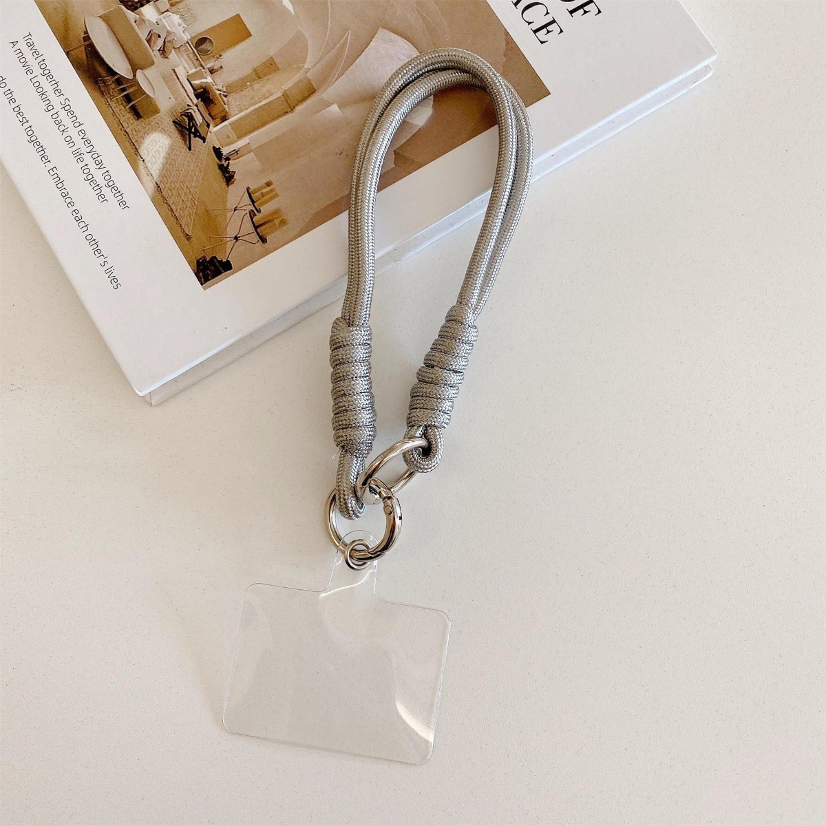 InsFeng nuevo tipo de colgante de color simple a prueba de pérdida de cuerdas de muñeca llaveras cuerdas tejidas a mano doble hebilla cuerdas de mano