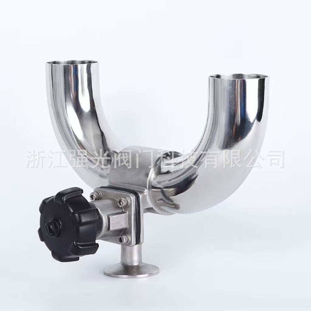 316不锈钢卫生级手动U型三通隔膜阀，手动三通U型，高洁净 洁净型