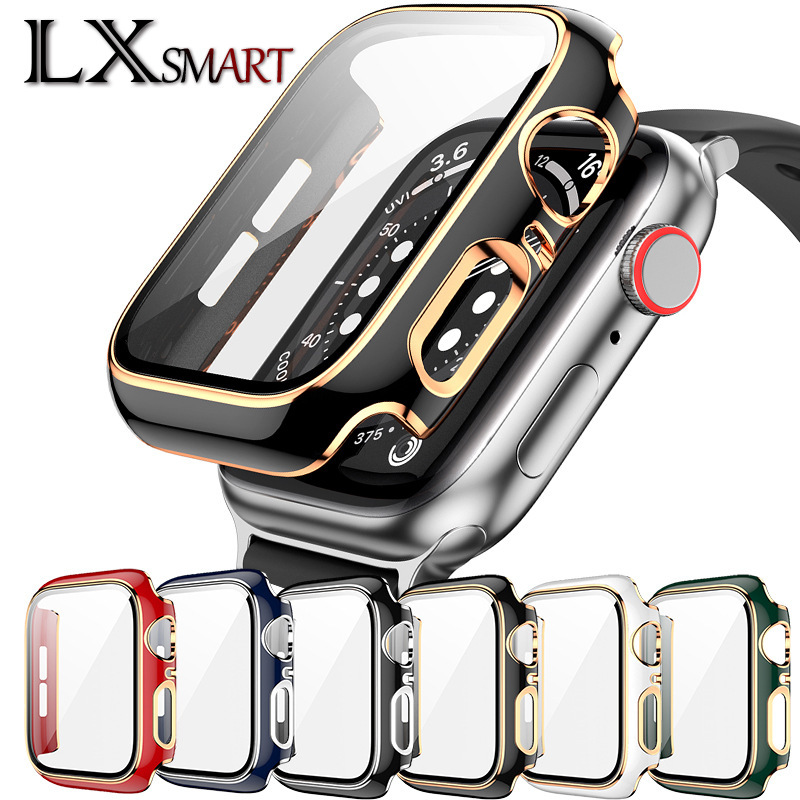 Suitable for Apple PC two-color tempered film integrated protective shell laser carving iwatch8/7/6/5 two-color integrated case