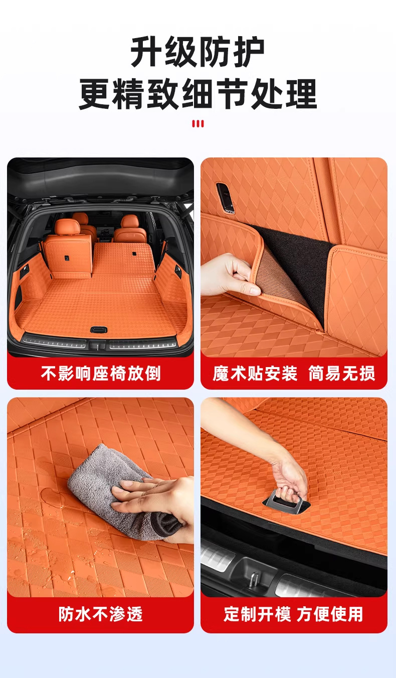 Suitable for the New Aito M7/M8 Five- and Six-Seater Models, Full-Coverage Trunk Mat, Interior Decoration Accessories