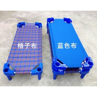 Moisture-Proof Plastic Kindergarten Bed Nap Bed Class Primary School Students Stacking Bed Baby Care Canvas Bed Single Children's Bed