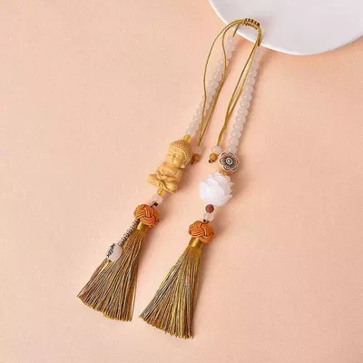 High-End Brass Sand Gold Car hanging - buddha-gold