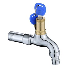 户外带钥匙洗衣机龙头 4分快开水嘴入墙式拖把池水龙头节水