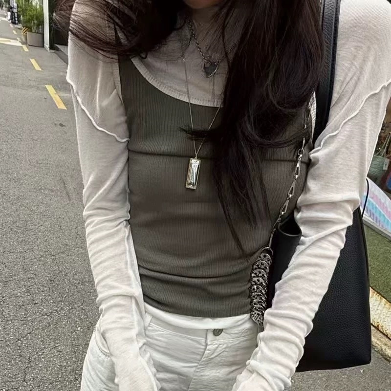 フィーバーブロガーと同じスタイルのニュートラルスタイルのハーモニカネックレスニッチデザインカップルセーター鎖骨チェーン女性用