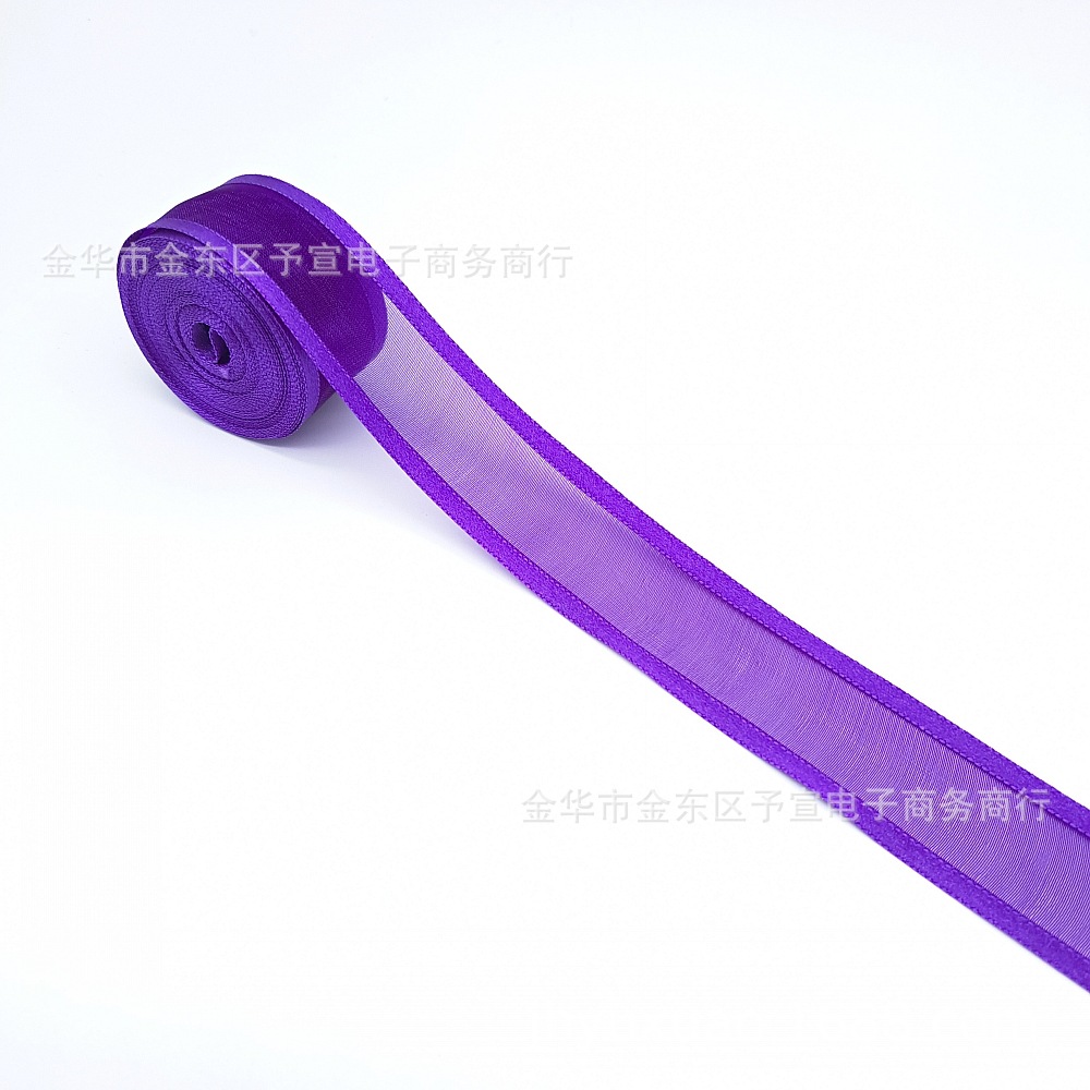 100 código 25mm borde ancho gasa de nieve cinturón gasa DIY hecho a mano al por mayor flores cinta Correa Accesorios