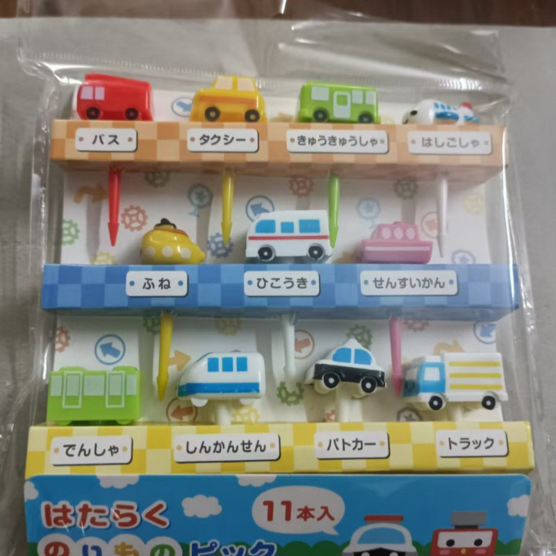 Japón hogar dibujos animados horquilla de fruta creativa para niños animales lindos horquilla de fruta de plástico set Bento stick