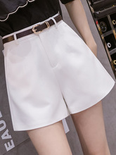白色西装短裤女夏季2024年新款薄款百搭显瘦高腰a字阔腿休闲裤子