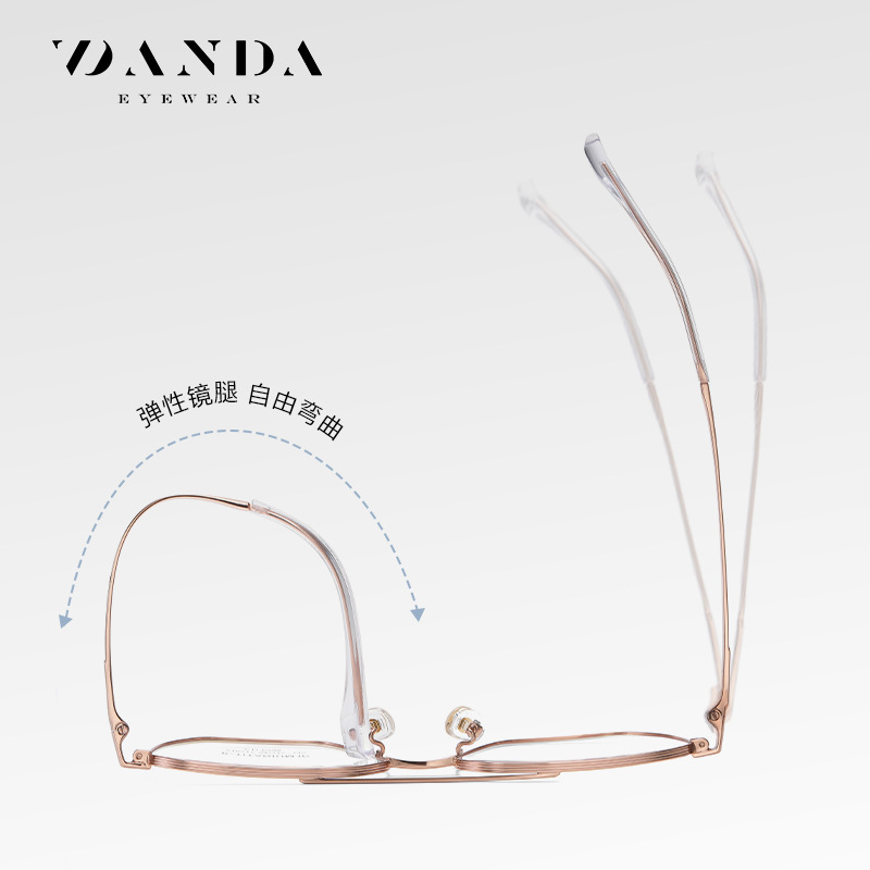 Las nuevas gafas de titanio puro ST6217 para hombres y mujeres pueden equiparse con gafas de miopía, gafas ópticas de galvanoplastia IP de montura cuadrada de moda