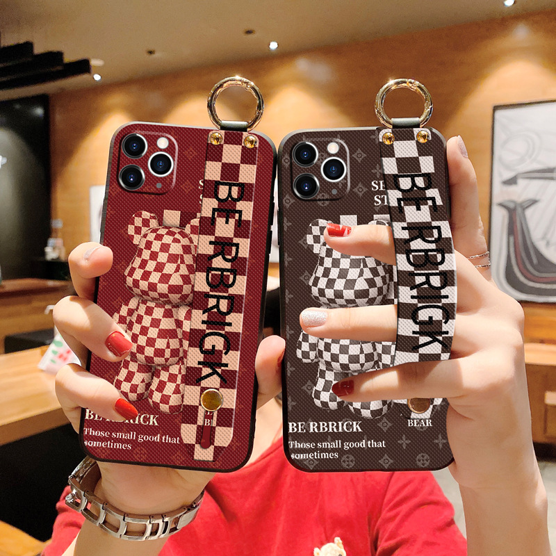 适用小米10Pro卡通腕带11t保护套12x潮牌熊11pro浮雕10lite手机壳