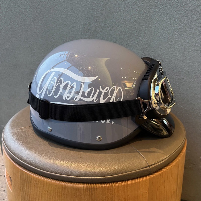 Suitable for trendy retro electric vehicle helmets, personalized wind protection, summer 3C certified safety helmet, unisex, sun protection half helmet