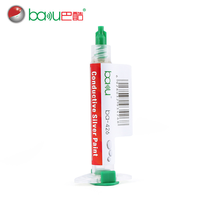 巴酷ba-426导电银胶水银浆电路绘制免焊接银漆银浆导电漆笔电路笔