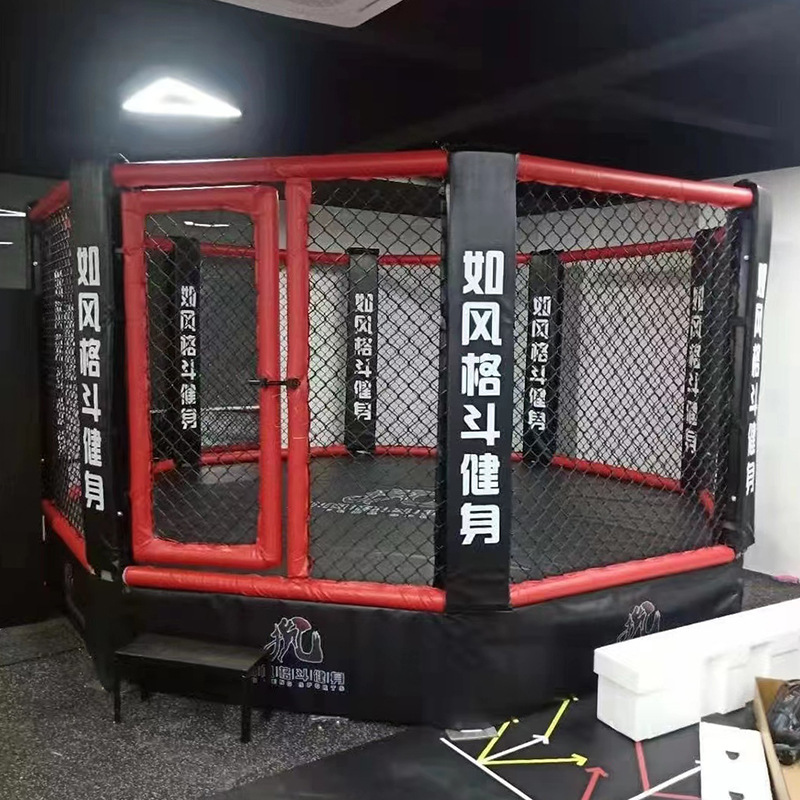Anillo de boxeo Mesa comercial profesional octogonal jaula Escritorio de pie mesa de competición libre lucha artes marciales entrenamiento