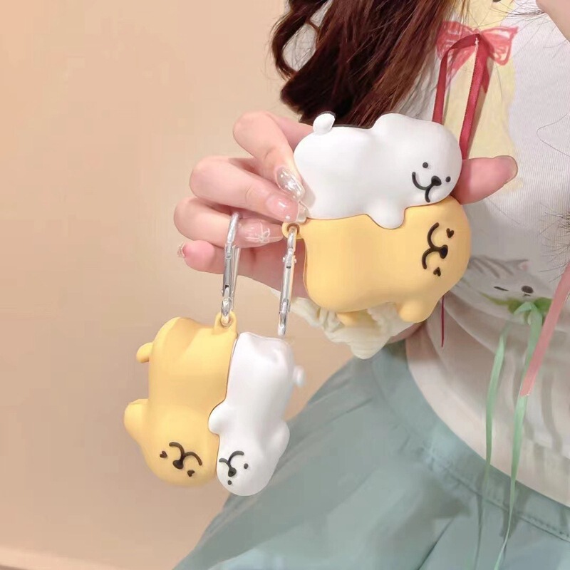 Cartoon Cute Line Puppy Hug Suitable for airpods4 Second Generation Protective Cover Apple Earphone Case Pro3/2 Cartoon Cute Line Puppy Hug Suitable for airpods4 Second Generation Protective Cover Apple Earphone Case Pro3/2